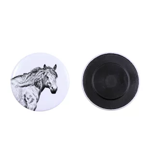 Baskisches Bergpferd - Magnet mit Pferd, ein einzigartiges Abdruck des Pferdes der Marke Art-Dog
