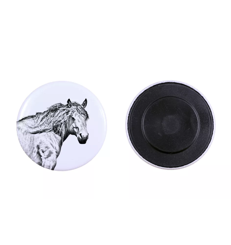 Baskisches Bergpferd - Magnet mit Pferd, ein einzigartiges Abdruck des Pferdes der Marke Art-Dog