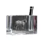 Basque Mountain Horse - Pen stand, crystal organiser with picture of a horse, unique desk decoration by Art-Dog brand