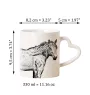 Basque Mountain Horse - cup with a dog, adorable cup with a heart-shaped handle, universal gift from the Art-Dog brand