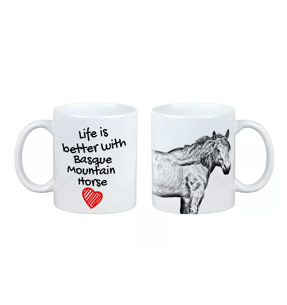 Basque Mountain Horse - mug with a horse, mug with a photo, personalized gift from the Art-Dog brand