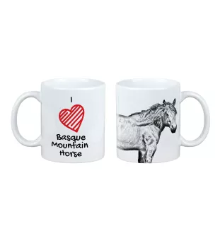 Baskisches Bergpferd - Tasse mit Pferd, niedliche Tasse mit Grafik, Geschenk mit Ihrem Foto von der Marke Art-Dog