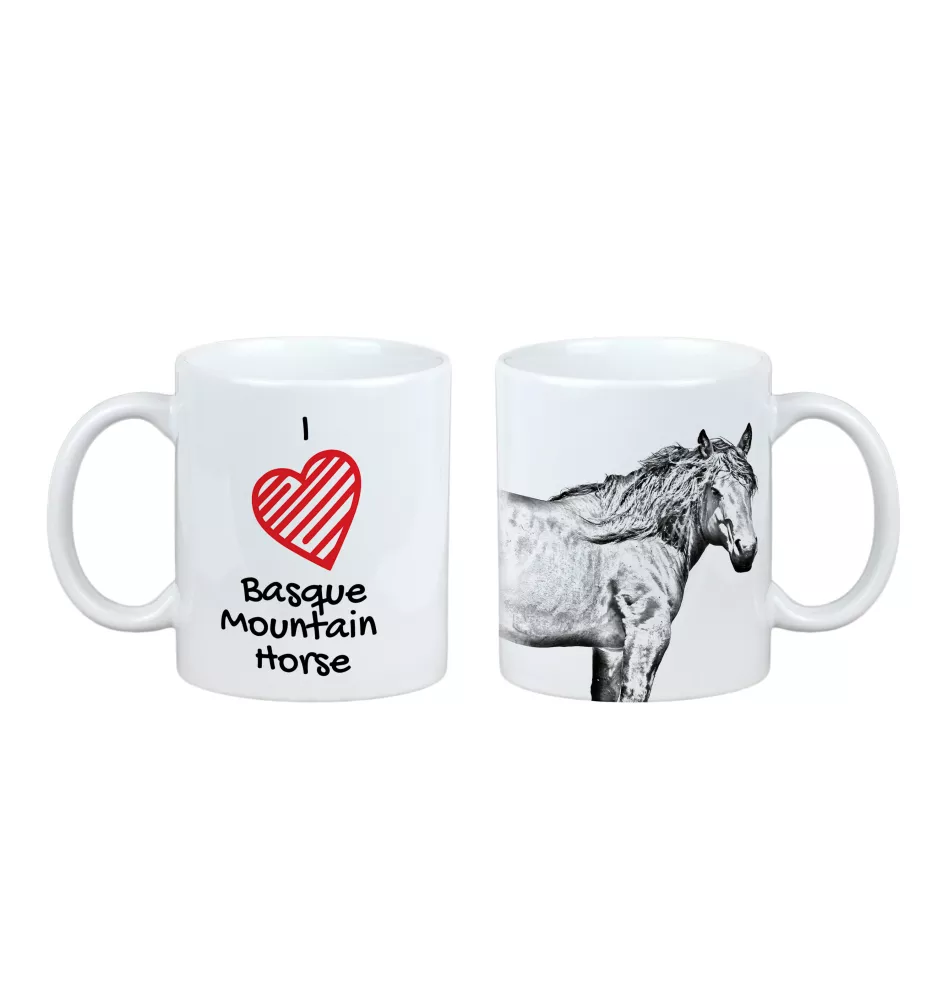 Cheval de montagne basque - tasse avec un cheval, une tasse charmante avec une illustration, un cadeau avec votre photo de la marque Art-Dog