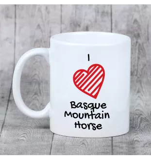 Baskisches Bergpferd - Tasse mit Pferd, niedliche Tasse mit Grafik, Geschenk mit Ihrem Foto von der Marke Art-Dog