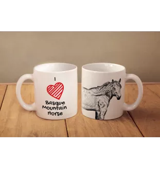 Basque Mountain Horse - cup with a horse, cute cup with graphics, a gift with your photo from the Art-Dog brand