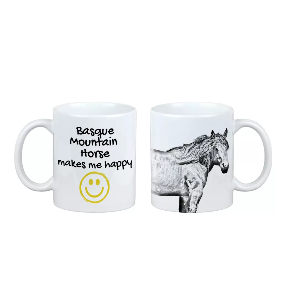 Basque Mountain Horse - cup with a horse, a cheerful cup for a dog lover, a personalized gift from the Art-Dog brand