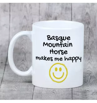 Basque Mountain Horse - cup with a horse, a cheerful cup for a dog lover, a personalized gift from the Art-Dog brand