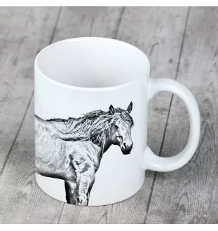 Baskisches Bergpferd - Becher mit Pferd, fröhlicher Becher für Hundefreunde, personalisiertes Geschenk der Marke Art-Dog
