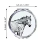 Basque Mountain Horse - pocket mirror with a horse, personalized mirror for a purse, compact mirror with Art-Dog brand print