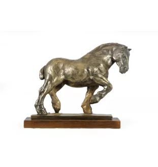 Belgian/Percheron - horse figurine, horse silhouette on wood, prestigious award in the Art-Dog brand competition