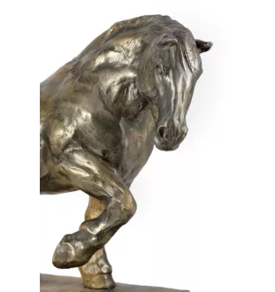 Belgian/Percheron - horse figurine, horse silhouette on wood, prestigious award in the Art-Dog brand competition