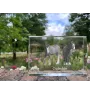 Clydesdale - Kristall mit einem Pferdebild, Bild im Glas, moderne Ausstellung des Art-Dog-Bildes.