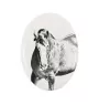 Clydesdale - commemorative plaque with a photo of a horse, tombstone plaque with a print, personalized oval plaque by Art-Dog brand