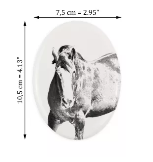 Clydesdale - une plaque commémorative avec une photo de cheval, une plaque funéraire avec une impression, une plaque ovale personnalisée de la marque Art-Dog
