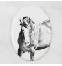 Clydesdale - commemorative plaque with a photo of a horse, tombstone plaque with a print, personalized oval plaque by Art-Dog brand