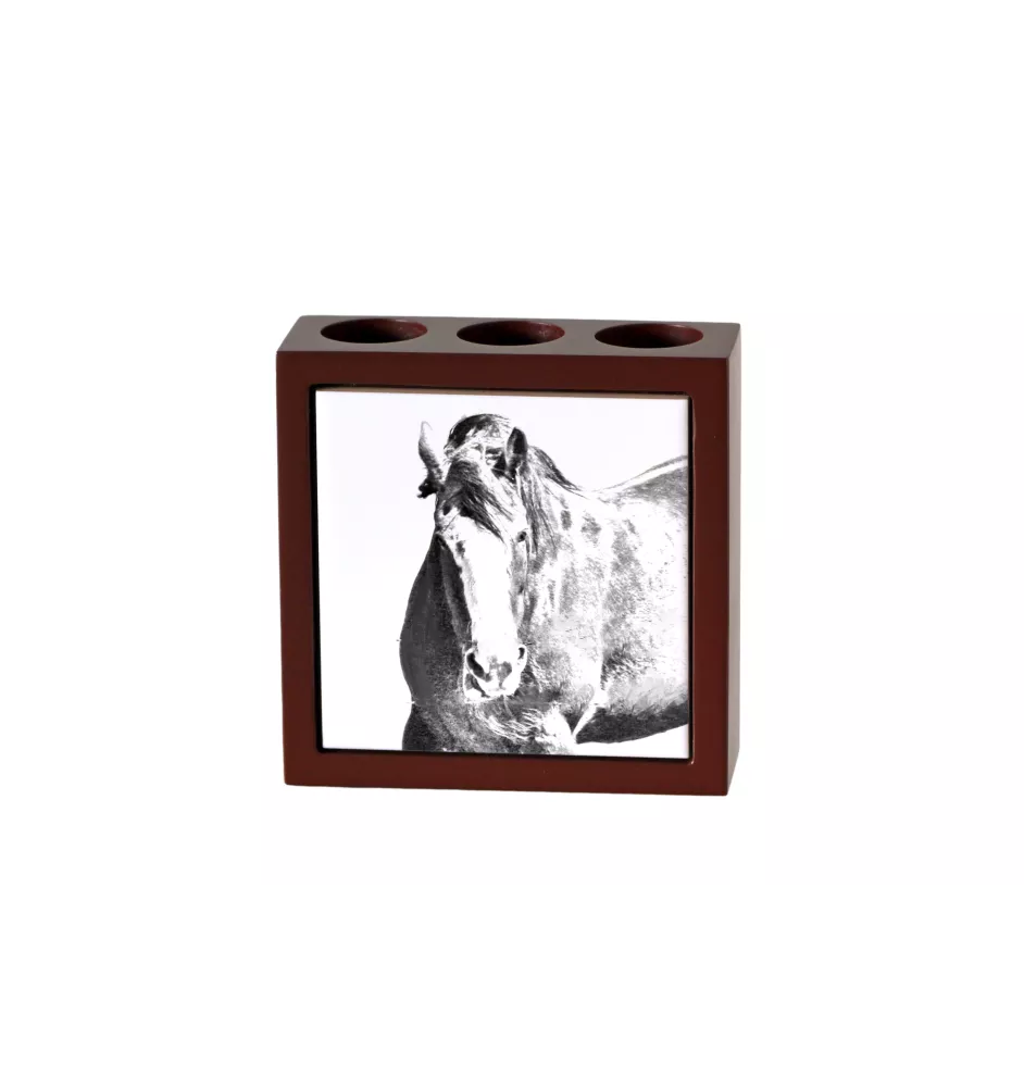 Clydesdale - porte-stylo avec un cheval, organiseur de bureau avec impression, décoration de bureau personnalisée de la marque Art-Dog
