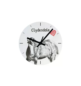 Clydesdale - horloge murale avec cheval, horloge de table avec impression, décoration personnalisée de la maison de la marque Art-Dog
