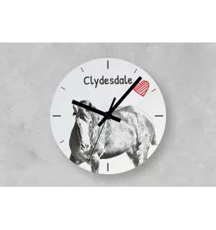 Clydesdale - wall clock with a horse, shelf clock with a print, personalized home decoration from the Art-Dog brand