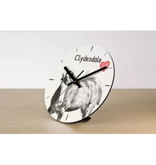 Clydesdale - wall clock with a horse, shelf clock with a print, personalized home decoration from the Art-Dog brand