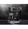 Clydesdale - Bougeoir avec image d'un cheval, porte bougie en cristal, cadeau personnalisé par la marque Art-Dog