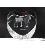 Clydesdale - une photo de cheval dans un cristal, un cœur en cristal, un cadre exceptionnel avec une photo de la marque Art-Dog