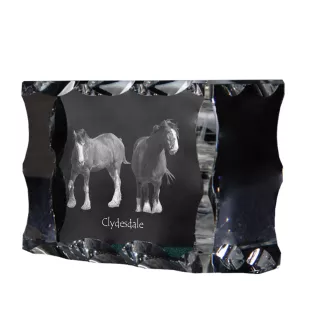 Clydesdale ramka kryształowe z koniem Art-Dog