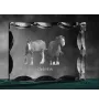 Clydesdale - Kristall mit einem Pferdebild, Glasstatuette mit einem Bild, einzigartiger Bilderrahmen der Marke Art-Dog