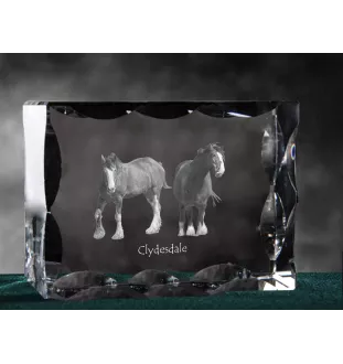 Clydesdale ramka kryształowe z koniem Art-Dog