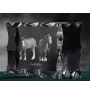 Clydesdale - crystal with a picture of a horse, glass statuette with a picture, unique frame with a picture from Art-Dog brand