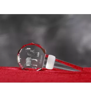 Clydesdale - Bouchon de bouteille en cristal avec cheval, bouchon de vin unique avec photo, cadeau personnalisé pour sommelier par la marque Art-Dog