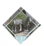 Clydesdale - un cube de cristal avec une photo de cheval, une photo de cheval dans le cristal, un presse-papiers cubique de la marque Art-Dog