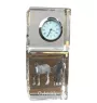Clydesdale - Kristalluhr mit Bild, Pferdebild im Kristall, personalisierte Schreibtischuhr der Marke Art-Dog