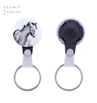 Clydesdale - unique keychain with a horse picture, handmade product, light and handy pendant from Art-Dog brand