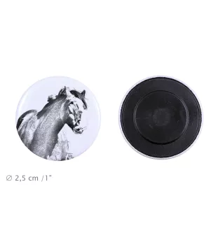 Clydesdale - Magnet mit Pferd, ein einzigartiges Abdruck des Pferdes der Marke Art-Dog