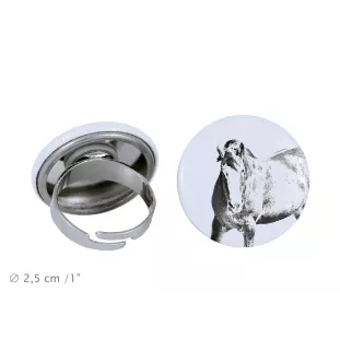 Clydesdale - collector's ring with a horse portrait, handmade product, Art-Dog brand