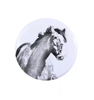 Clydesdale - Bague de collection avec l'image d'un cheval, produit fait à la main, marque Art-Dog