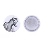 Clydesdale ornement de chemise, broche pour sac, cadeau idéal avec la possibilité d'ajouter votre propre graphisme de la marque Art-Dog