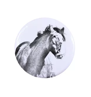 Clydesdale ornement de chemise, broche pour sac, cadeau idéal avec la possibilité d'ajouter votre propre graphisme de la marque Art-Dog