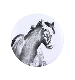 Clydesdale - magnet with a horse, a unique imprint of the Art-Dog horse brand