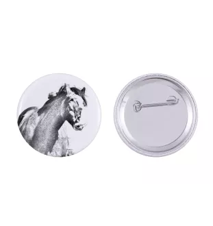 Clydesdale - aimant avec cheval, empreinte exceptionnelle de cheval de la marque Art-Dog