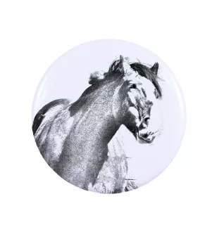 Clydesdale - Magnet mit Pferd, ein einzigartiges Abdruck des Pferdes der Marke Art-Dog