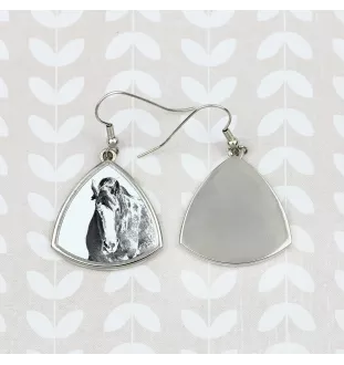 Clydesdale - earrings with a horse, hanging earrings with a picture, personalized jewelry with Art-Dog brand print