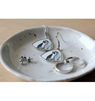 Clydesdale - Pferdeohrringe, hängende Ohrringe mit einem Bild, personalisierter Schmuck mit dem Aufdruck der Marke Art-Dog