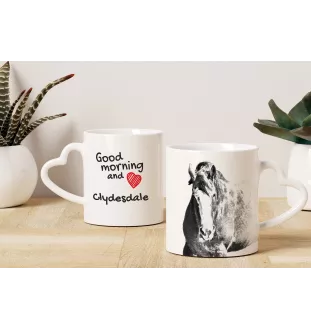 Clydesdale - Tasse mit Hund, entzückende Tasse mit herzförmigem Henkel, universelles Geschenk der Marke Art-Dog