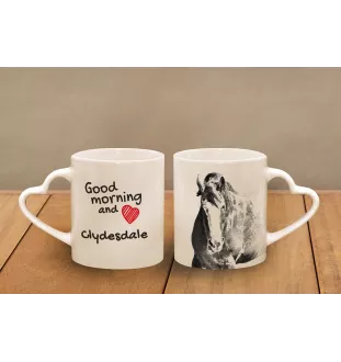 Clydesdale - tasse avec chien, une tasse adorable avec une anse en forme de cœur, un cadeau universel de la marque Art-Dog