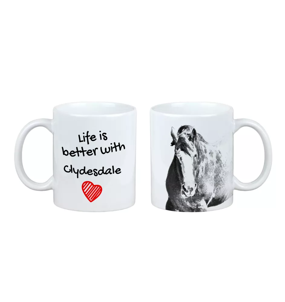Clydesdale - Tasse mit Pferd, Tasse mit Bild, personalisiertes Geschenk der Marke Art-Dog