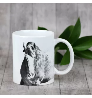 Clydesdale - tasse avec un cheval, une tasse charmante avec une illustration, un cadeau avec votre photo de la marque Art-Dog