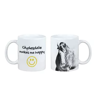 Clydesdale - Becher mit Pferd, fröhlicher Becher für Hundefreunde, personalisiertes Geschenk der Marke Art-Dog