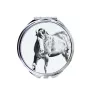 Clydesdale - Taschenspiegel mit Pferd, personalisierter Taschenspiegel, kompakter Spiegel mit Art-Dog-Logo