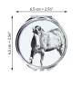 Clydesdale - pocket mirror with a horse, personalized mirror for a purse, compact mirror with Art-Dog brand print